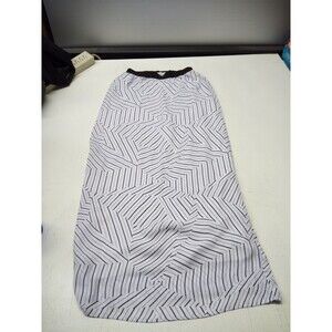 Worthington Black & White Geometrical Sheer Maxi Skirt Size Small